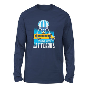 Straight Outta Battle Bus Men/Unisex Drop Shoulder Sweatshirt in Navy color